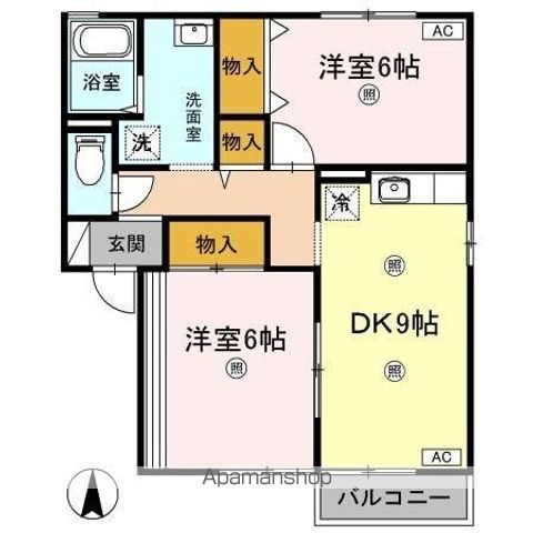 サンハイム B棟の間取り写真