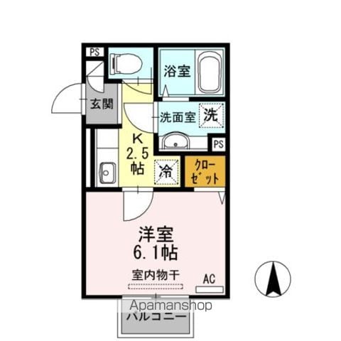 【国立市北のアパートの間取り】