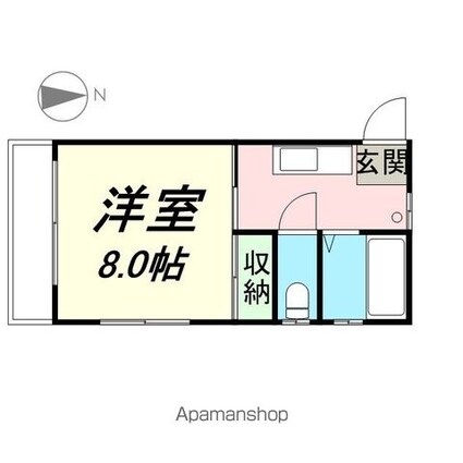 ハイツ小田原[1K/24m2]の間取図