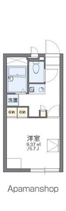レオパレスシャルマンⅡ[1K/20.28m2]の間取図