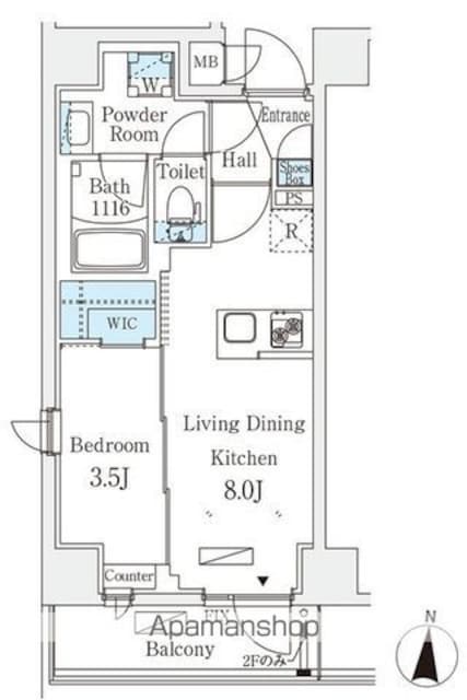 リテラス住吉[1LDK/30.03m2]の間取図