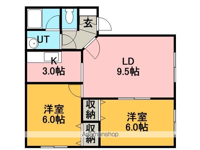 西宮の沢2ー1APの間取り写真