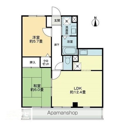 フォブールＭⅠ[2LDK/53.02m2]の間取図