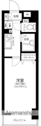 東京都千代田区神田錦町３丁目[1K/22.41m2]の間取図