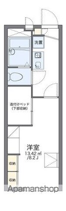 レオパレスヒルトップ[1K/22.35m2]の間取図