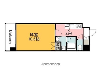 ＦＬＡＲＥ城北[1K/31.7m2]の間取図