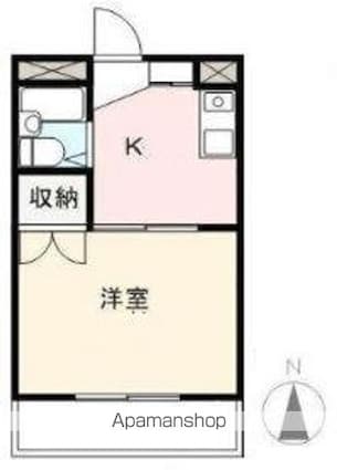 多田ハイツ[1K/20.88m2]の間取図