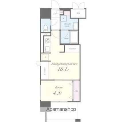 プレミアムコート大須[1LDK/36.53m2]の間取図