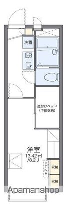 レオパレスこーぽ谷本Ⅱ[1K/22.35m2]の間取図