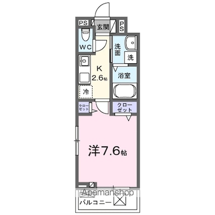 トポリーノ[1K/27.02m2]の間取図