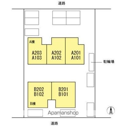 メゾン・ド・アムール[2LDK/53m2]の配置図