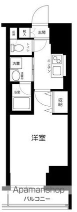 東京都中央区日本橋蛎殻町１丁目[1K/25.65m2]の間取図