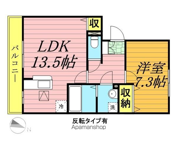 柏市十余二のアパートの間取り