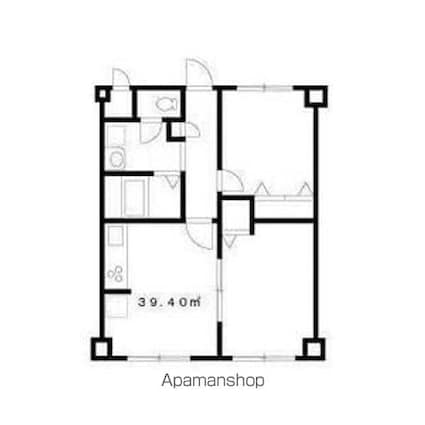 メゾン・ド・ルミエール[2DK/39.4m2]の間取図