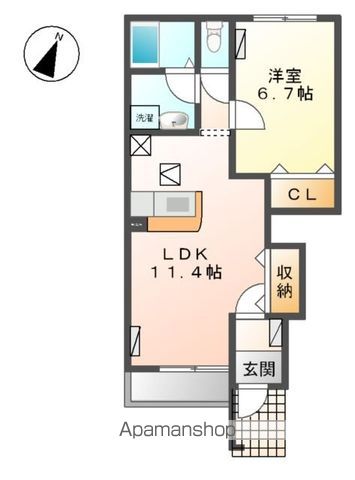 柏市手賀の杜のアパートの間取り