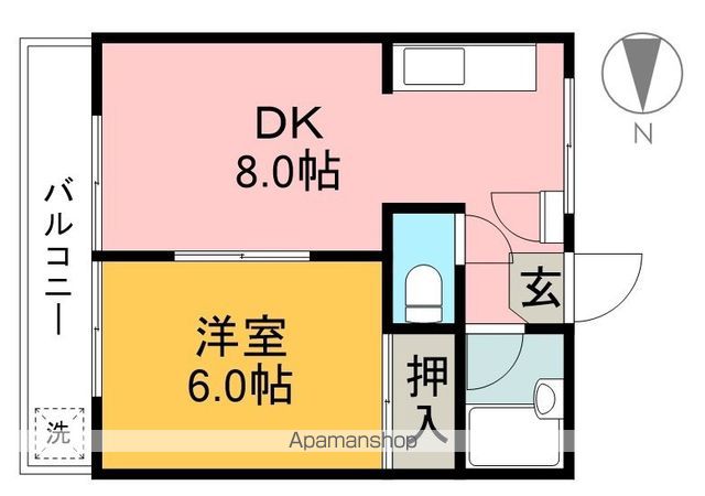 福徳ハイツの間取り写真