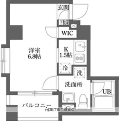 ムーブメンツ西早稲田[1K/20.88m2]の間取図