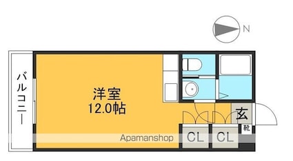 ロゼ２[1R/29.16m2]の間取図