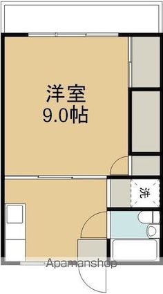 月江寺　マンション[1DK/28.53m2]の間取図