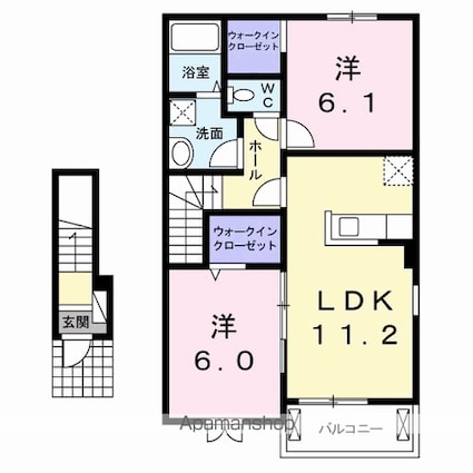 リトルコッティ[2LDK/57.63m2]の間取図