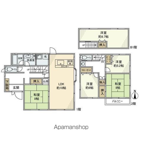 木刈戸建の間取り