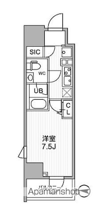 ＡＬＴＥＲＮＡ亀戸[1K/25.51m2]の間取図