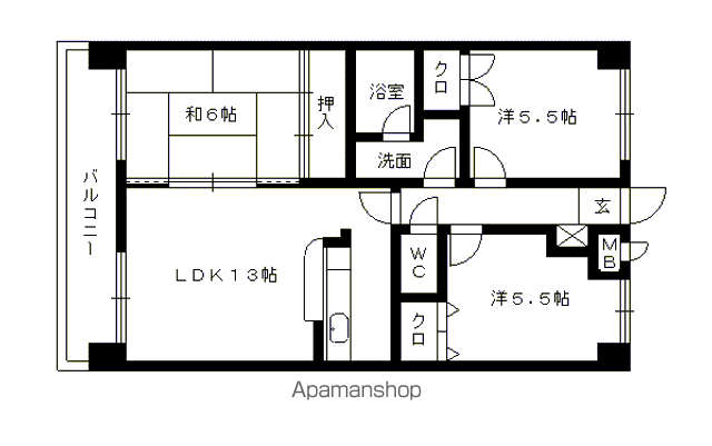エミネント西新の間取り写真