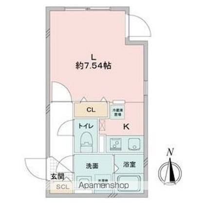 ｑｕａｄｏｒ御器所[1K/25.36m2]の間取図