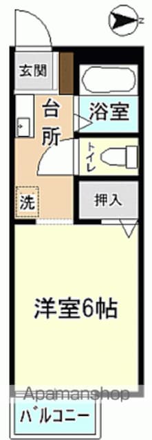 パナート郷ケ丘[1K/18.72m2]の間取図