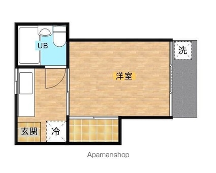井の頭グリーンハイツ[1K/20m2]の間取図