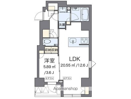 ＬＯＶＩＥ銀座東[1LDK/40.82m2]の間取図