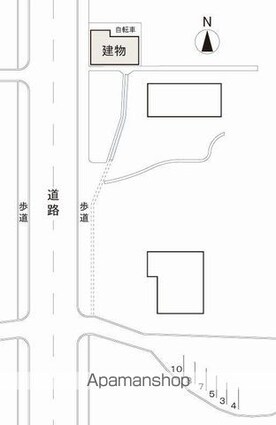 三笠ハイツ[2DK/30m2]の配置図