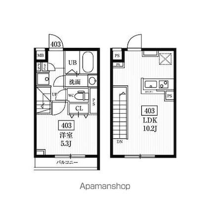 エルファーロ神楽坂[1LDK/40.22m2]の間取図