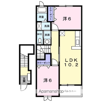 Ａｎｎｉｖｅｒｓａｒｙ弐番館[2LDK/57.02m2]の間取図