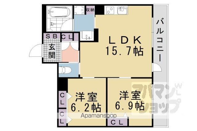インサイトルポ山科新十条の間取り写真