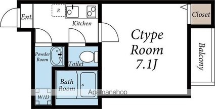 ｍａｉｓｏｎ　Ｋ[1K/22.8m2]の間取図