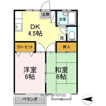 スイートホーム平成[2K/38m2]の間取図