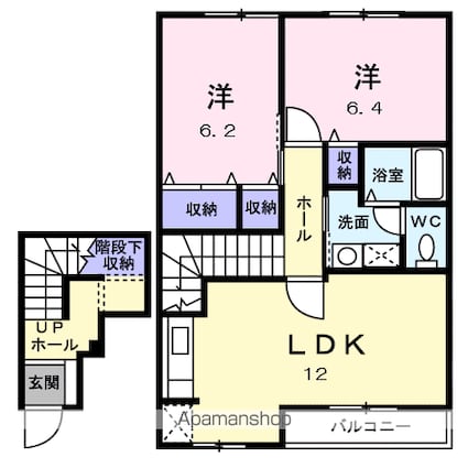 ペスカ２００３[2LDK/65.53m2]の間取図