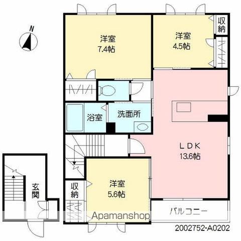 レーベンハイムⅢ　Ａ棟の間取り