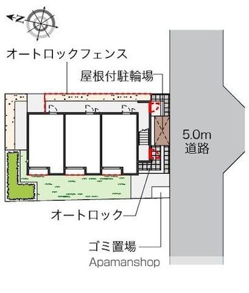 レオネクストＴ[1K/20.62m2]の配置図