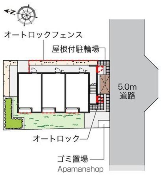 レオネクストＴ[1K/20.62m2]の配置図