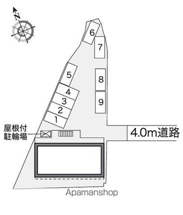 レオパレスこーぽ谷本Ⅱ[1K/22.35m2]の配置図