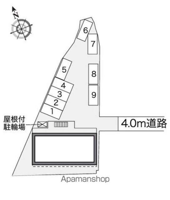 レオパレスこーぽ谷本Ⅱ[1K/22.35m2]の配置図