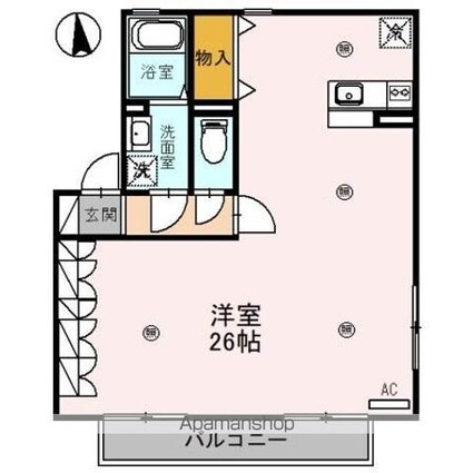和歌山県和歌山市鳴神[1R/55.44m2]の間取図