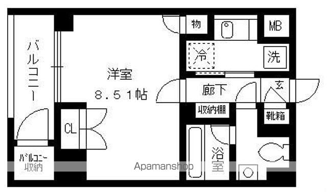 福岡市中央区大濠公園のマンションの間取り