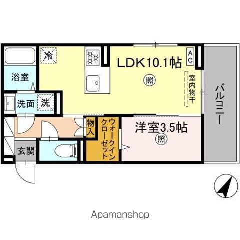 【トリシア博多麦野　弐番館の間取り】