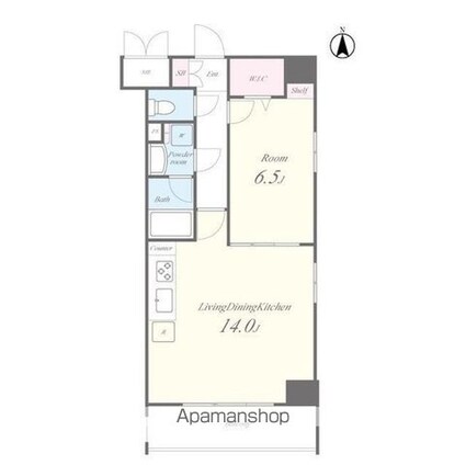 Ｎ’ｓ　ＰＡＲＫ　Ｒｅｓｉｄｅｎｃｅ　高田馬場[1LDK/46.92m2]の間取図