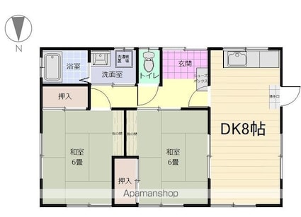 一戸建[2DK/53.78m2]の間取図