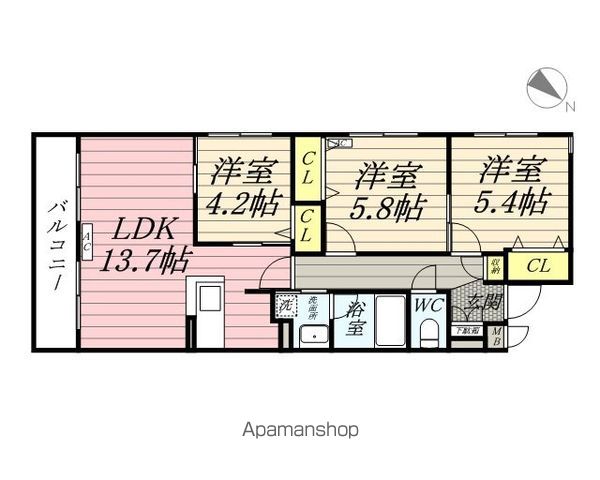 クレア立川の間取り