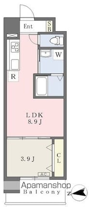 ＭＡＹＦＡＩＲ　ＫＩＹＯＭＡＣＨＩ　ＰＲＥＭＩＵＭ[1LDK/32.2m2]の間取図
